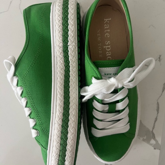 Worn once Kate Spade sneakers! Perfect condition and so fun for spring! - Picture 2 of 8